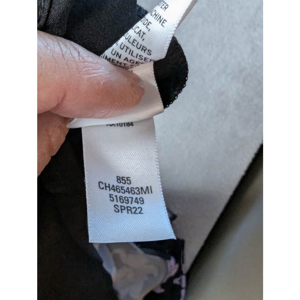 Women's Chelsea28 Black & Purple Floral High Low Dress M Spaghetti Strap - Picture 10 of 11